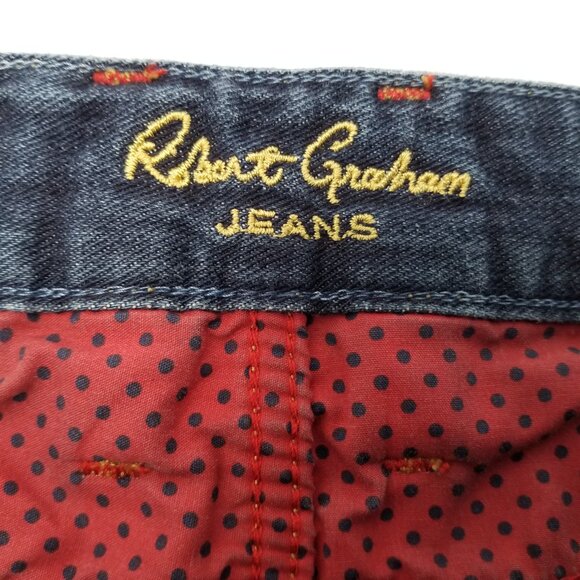 Robert Graham Classic Yates Jeans Men's Light Whiskering Distress 42 x 30 - Picture 8 of 15